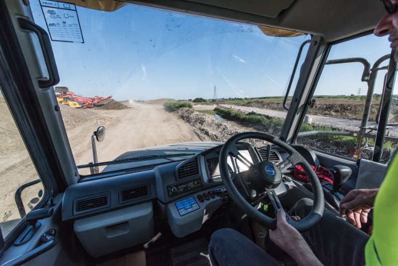 Plant Vehicle Cab connected to tyre telematics